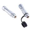 SF10 Industrial Connector Waterproof Plug and Socket Set, Metal Connectors Set Male Female Push Connectors Pair 2-5pin