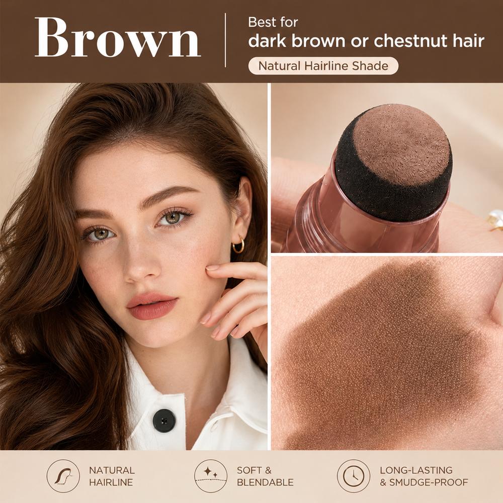 Mushroom head natural retouching, filling hair seams, covering sideburns, retouching forehead hair volume, shading powder, hairline