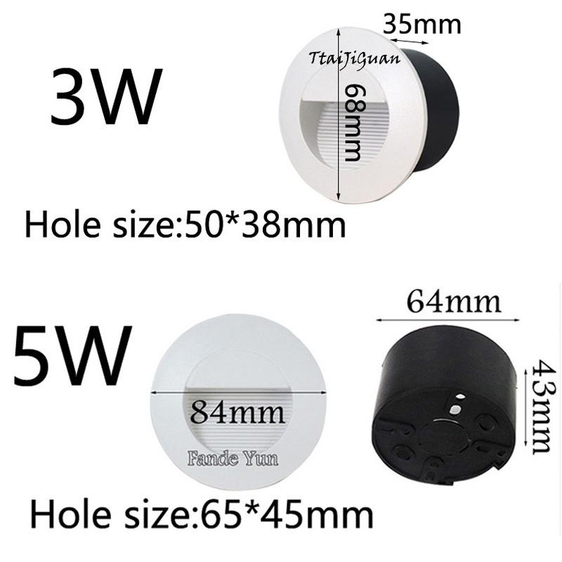 

Outdoor Led Stair Light Wall Lamp Waterproof IP65 Nightlights Exterior Yard Lighting for Steps Ladder Balcony 3W 5W AC220V 110V Natural white 4000K