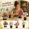 DIY Assembled Decorative Potted Plant Model Kit Artificial Flower Sculpture with Detailed Branches and Petals for Home Office Display