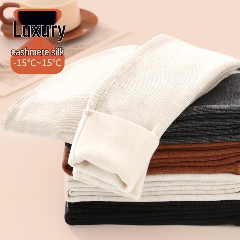Women's High Waist German Velvet Cashmere-Lined Leggings - Slimming, Warm, Autumn/Winter Outerwear