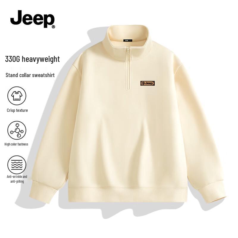 

JEEP Men s Stand Collar Half-Zip Heavyweight Pullover Sweatshirt 2XL