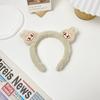 New Cartoon Labubu Plush Hairbands Cute Kawaii Bubble Rabbit Face Wash Non-slip Hair Pressure Headband