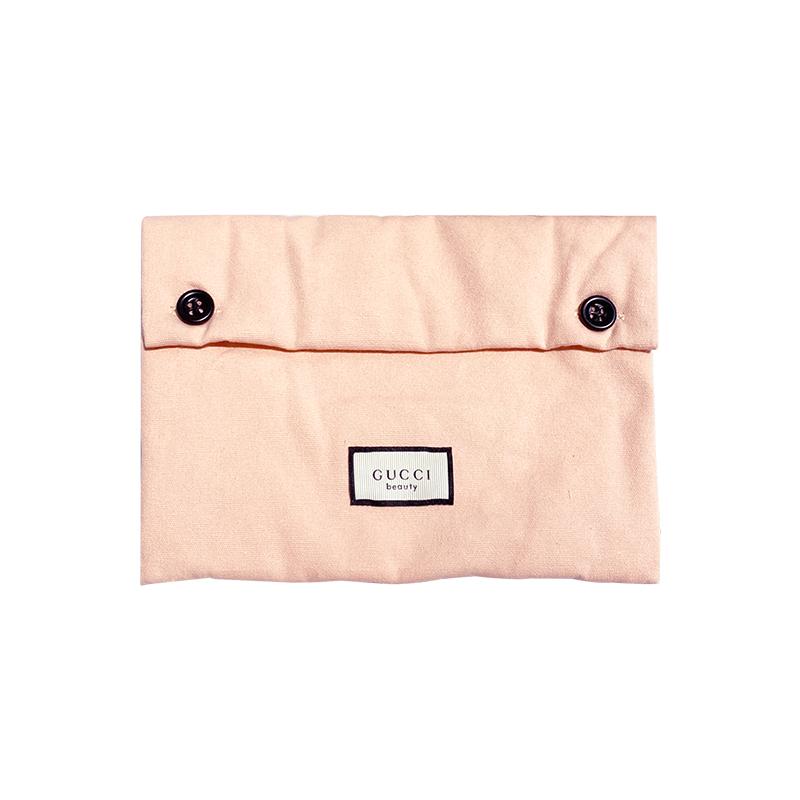 Gucci Beauty Linen Cosmetic Pouch Pink Envelope Bag