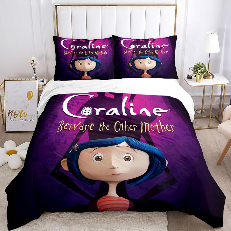 Coraline Other Mother Print 3Pcs Bedding Setduvet Cover With 2 Bedropillowcase Home Birthday Gift