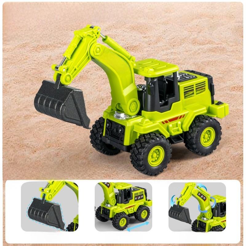 Inertia Bulldozer And Excavator Toy With Alloy Shovel For Kids Construction Play