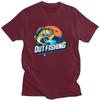 Custom Out Fishing T Shirt for Men Tshirt Casual Tee Short Sleeve Fish Fisherman Tshirt Loose Fit Clothing Gift
