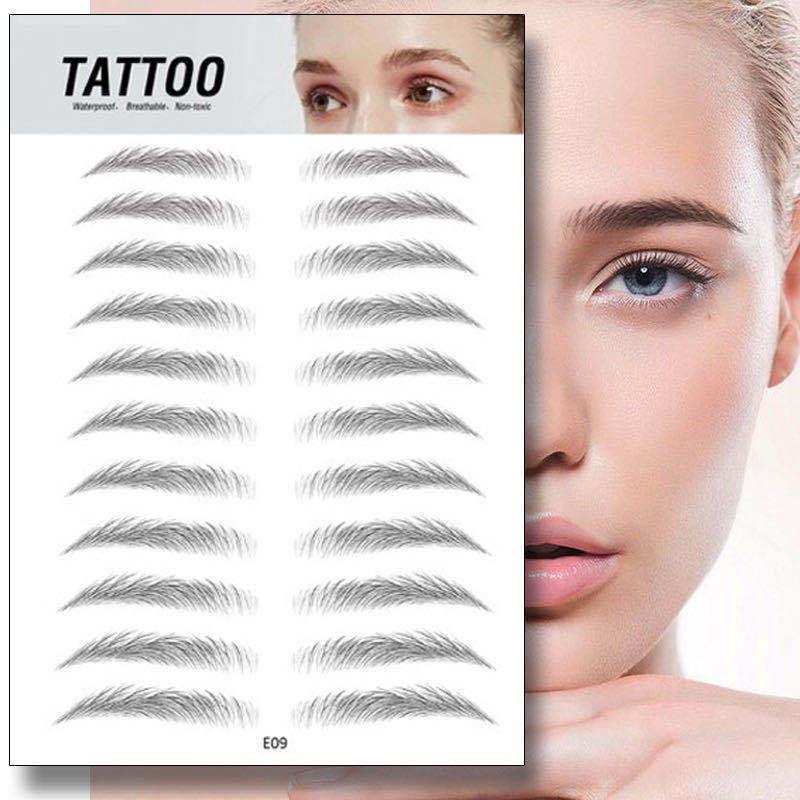 3D Semi-Permanent Waterproof Eyebrow Tattoo Stickers for Men and Women – Easy-to-Apply, Realistic, Long-Lasting