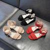Girls sandals 2025 summer new Korean version medium and large children's little girl shoes children's high heels student princess shoes