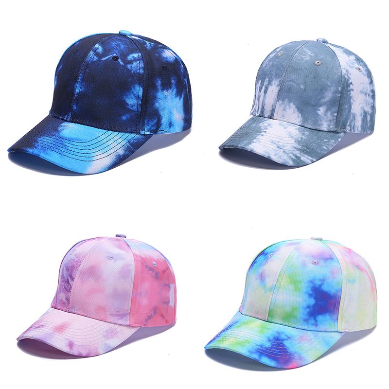 Summer Fashion Baseball Cap Ponytail Hat Colorful Tie-dye Cap Outdoor Sports Cap Sunscreen Sun Visor Casual Cap