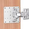 2PCSStainless Steel Cabinet Door Hinge Repair Plate, Furniture Cabinet Door Hinge Fixing Plate Mounting Piece Hinge Hole Repair Piece