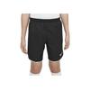 Nike Logo Print High-Waisted Straight-Leg Casual Shorts Kids Shorts Black DH8408-010