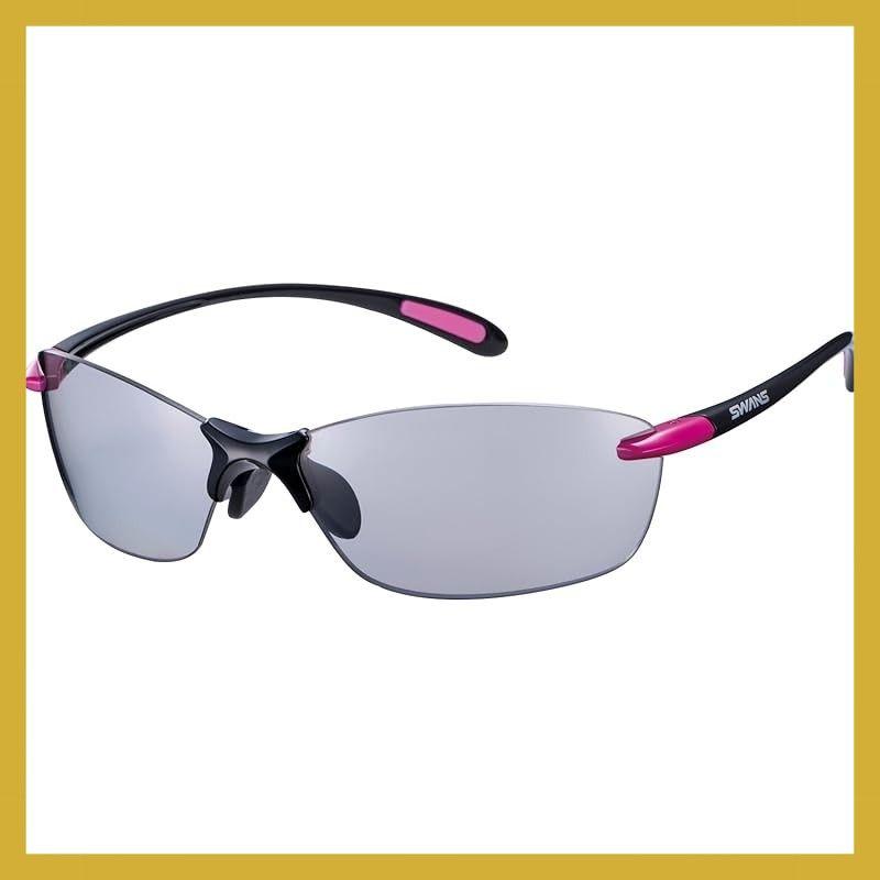 Used SWANS Sports Polarized Sunglasses Airless Leaf Fit Polarized Lens Model SALF-0053 BK Black X Magenta Driving Fishing Running Climbing 1