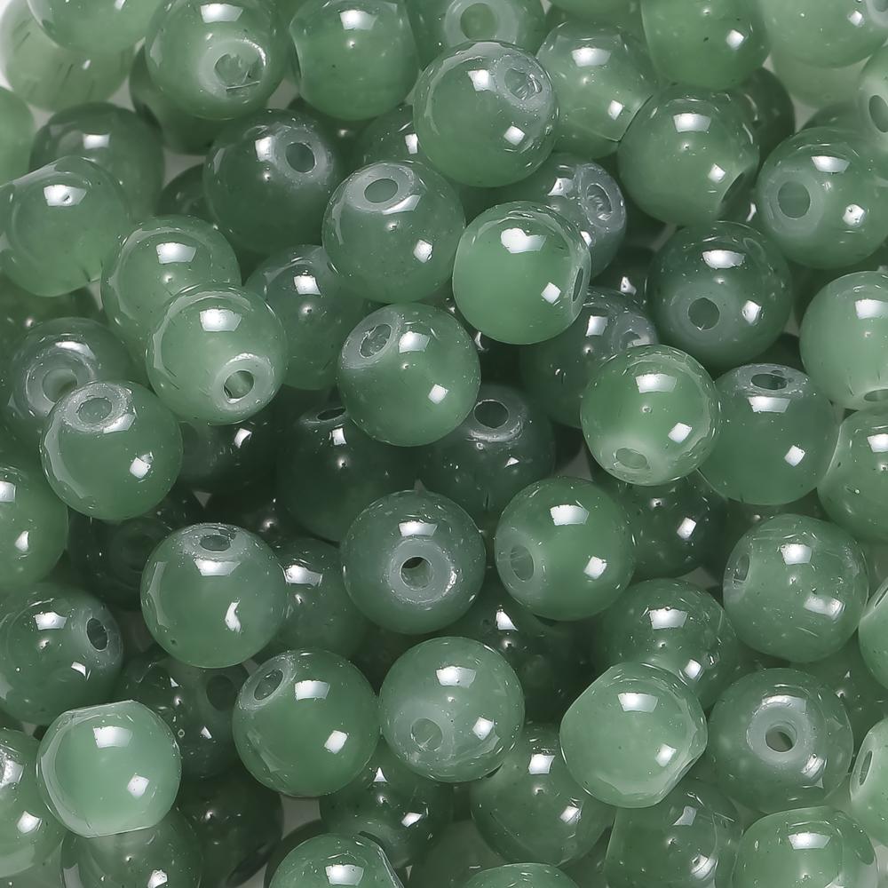 30/50pcs 6mm Glass Round Beads Colorful Spacer Loose Beads for Necklace Bracelet Diy Jewelry Making Accessories Supplies