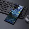 Oil Painting Starry Sky Tempered Glass Phone Case Suitable for Samsung Galaxy S26 S25 S24 S23 S22 S20 FE/Ultra/Plus Anti Drop