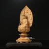 Jizo Bodhisattva Buddhist Statue, Wood Carving, Hinoki Cypress, for Child Rearing and Water Lily Memorial Service, Hanro Art Carving (30.5cm H X
