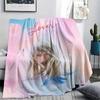 1PC Taylor Print Flannel Blanket, High Quality All Seasons, Home Decor, Warmth and Comfort, Perfect for Christmas Gifts
