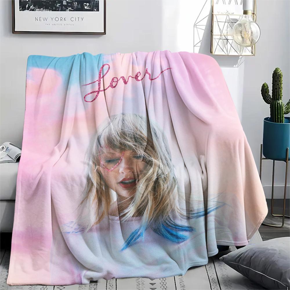 1PC Taylor Print Flannel Blanket, High Quality All Seasons, Home Decor, Warmth and Comfort, Perfect for Christmas Gifts