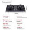 Dual-Burner Natural Gas Stove with Internal Rotation & High Firepower