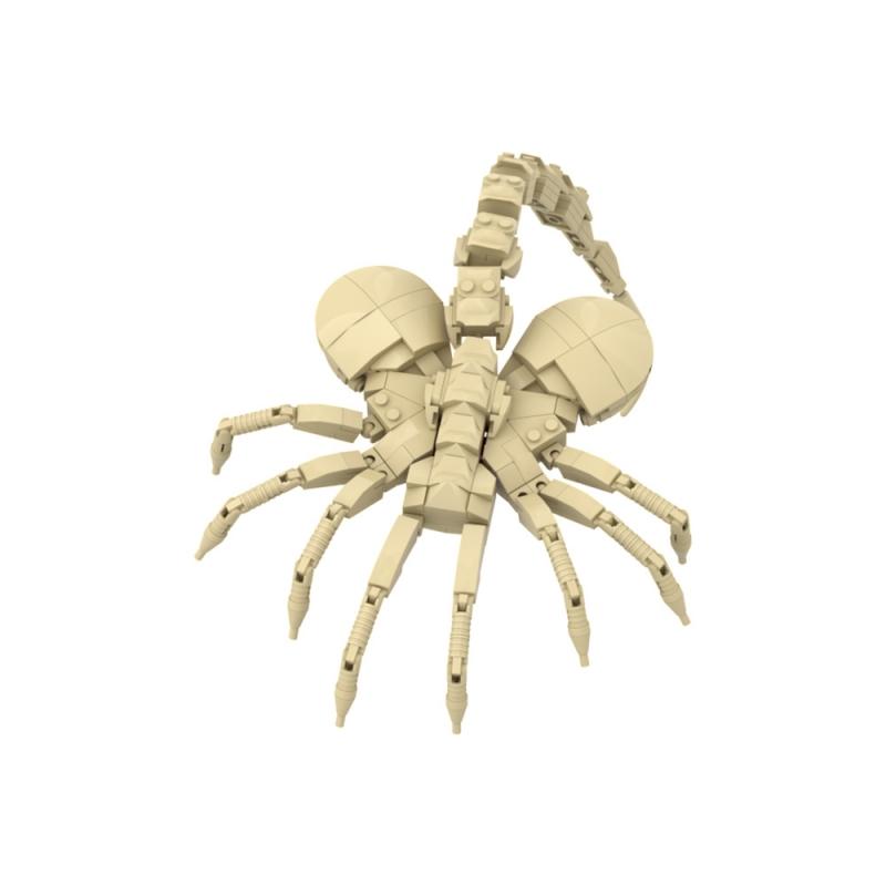 MOC Film d'Horreur Alien Face Hugger Modèle Blocs de Construction Set Monstre Insecte Griffe Briques Assemblées Jouet Visage Suspendu Cadeau Adultes