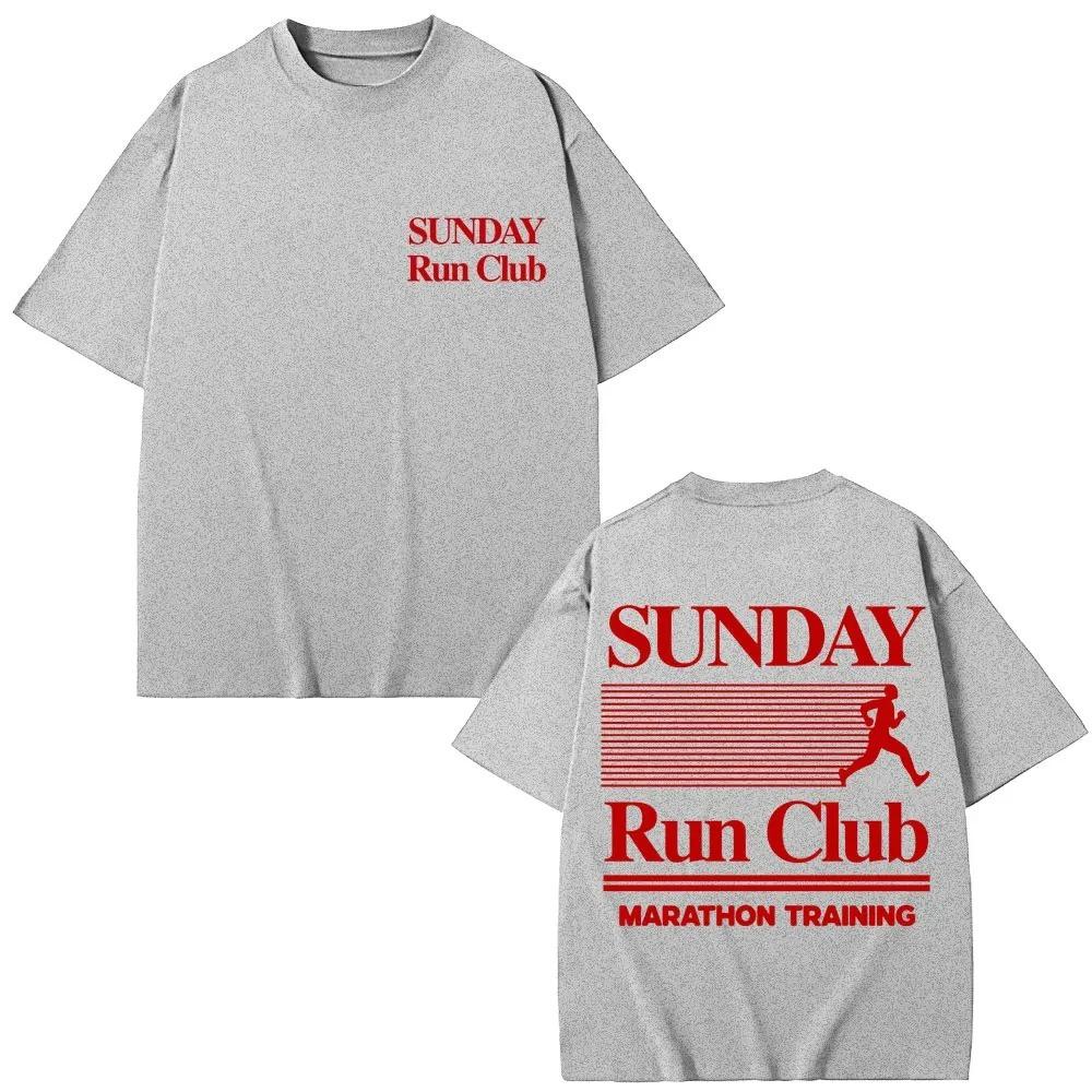 2026 Sunday Run Club Training Graphic T-Shirts Men Women Sport Fashion Short Sleeve Cotton Casual T Shirts Hipster Streetwear
