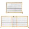 Freestanding Dog Gate, Foldable Pet Fence, Indoor Wood Barrier, Stair Gate with Support Feet, for Doorway, Hallway, Small and Medium Dogs