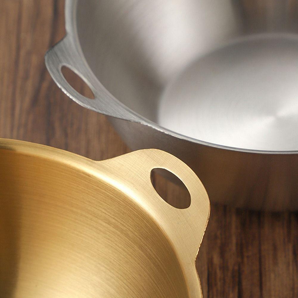 Gold/Silver Stainless Steel Salad Bowl Large Capacity Food Container  Food Prep