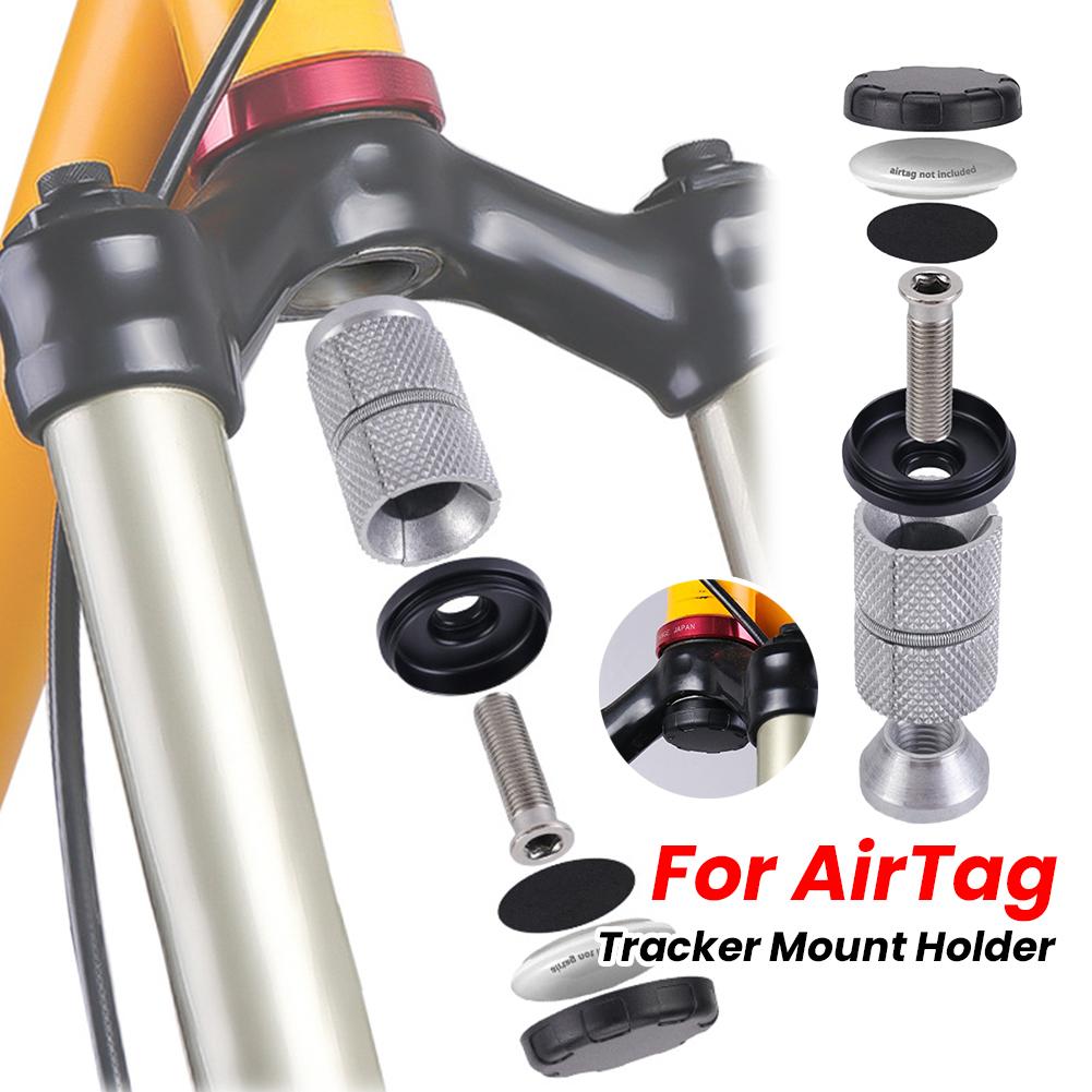 Tracker Mount Holder Used on Front Fork Anti-Theft Protect Bicycle Mounts Bike Holder Bike Headset Cap Cover for Apple Airtag