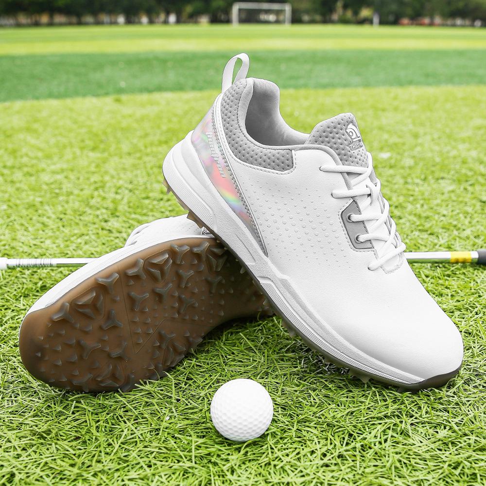 Lechuang THESTRON Men's Professional Golf Shoes, Large Size US 7-14