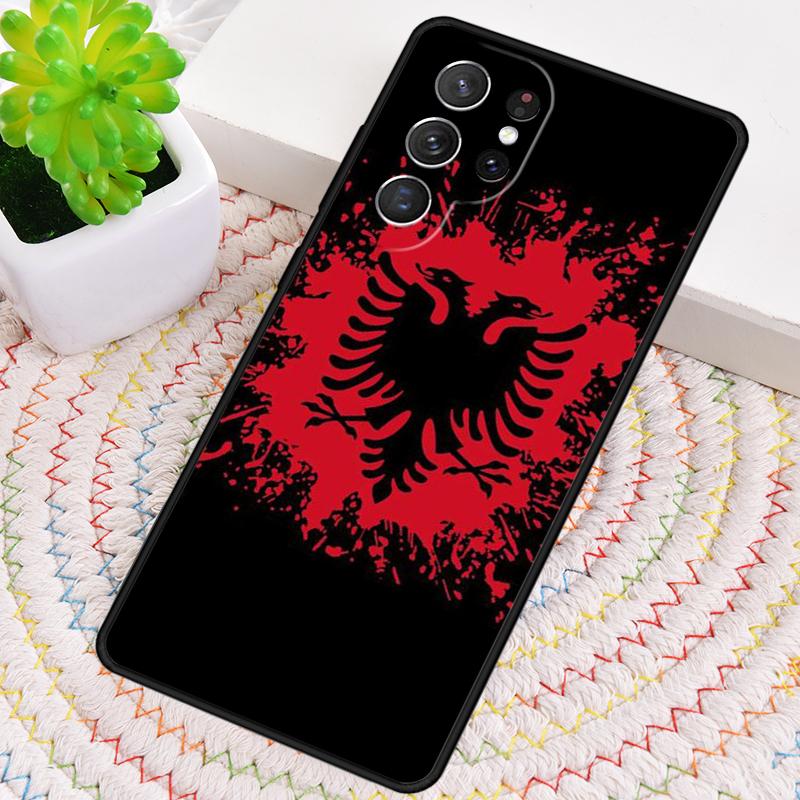Albanian Flag Eagle Phone Case for Samsung Galaxy Note 10 Pro S26 Ultra S23 S24 FE S25 S21 S22 PLUS Shockproof Cove