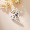 Teamer Peace Symbol Brooch For Men Women Stainless Steel Suit Badge Lapel Pin Pacifism Against War Accessories Gift