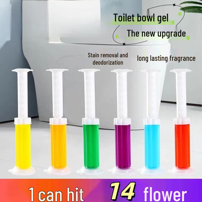 14-Piece Long-Lasting Floral Fragrance Gel Toilet Bowl & Bathroom Deodorizer Cleaner