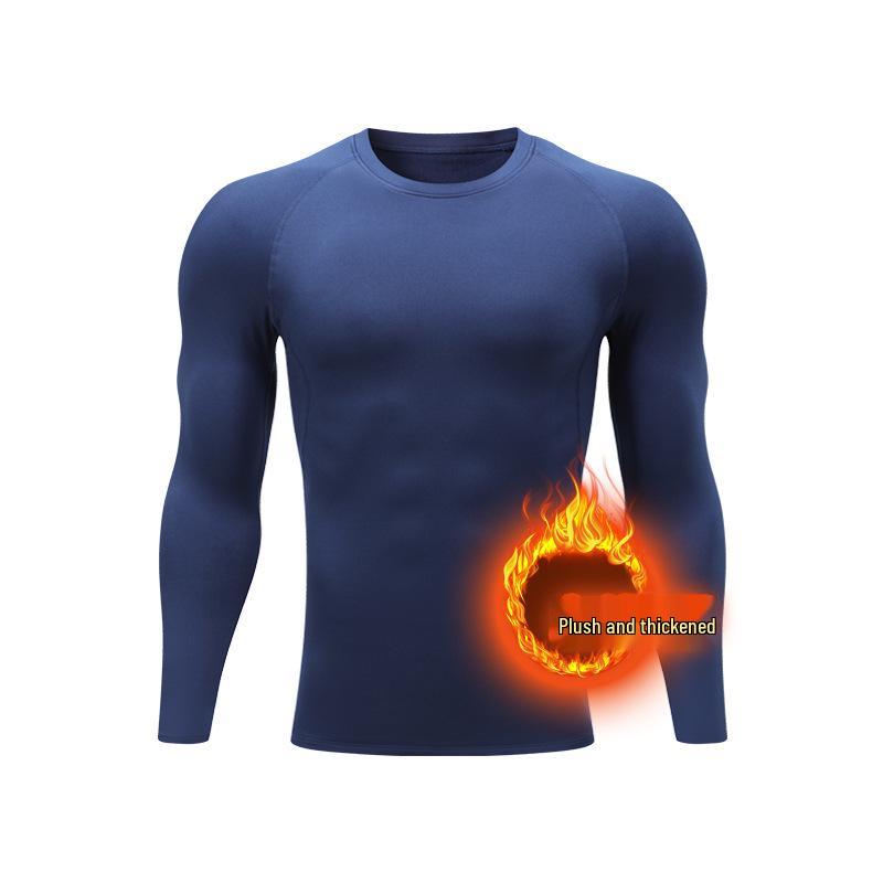 Men's Compression Sports Tights - Warm, Quick-Dry, High-Elastic for Winter Fitness & Basketball.