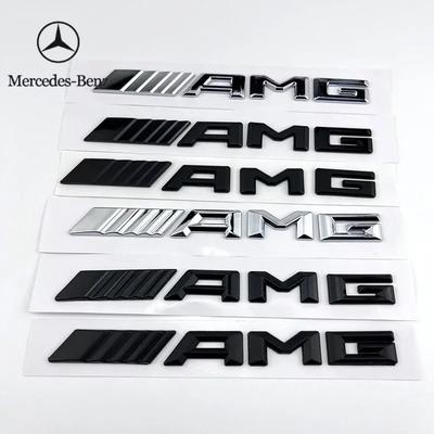 C200 E300 Hot 2026 New For Benz 3d ABS Black Logo AMG Emblem Letters Car Trunk Badge For Mercedes Benz W204 W205 W176 W177 W212