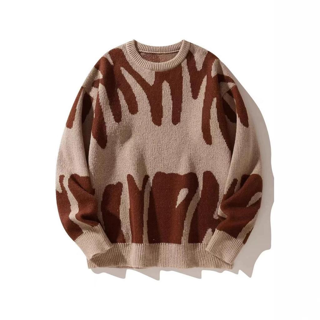 Pull Tendance Automne/Hiver pour Homme Personnalisé Col Rond Jacquard Pull Tricoté Grande Taille Pull
