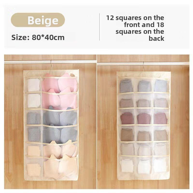 1pc  Double-sided Underwear Storage Bag, Hanging Underwear and Underpants Storage Bag, Compartments for Household Use