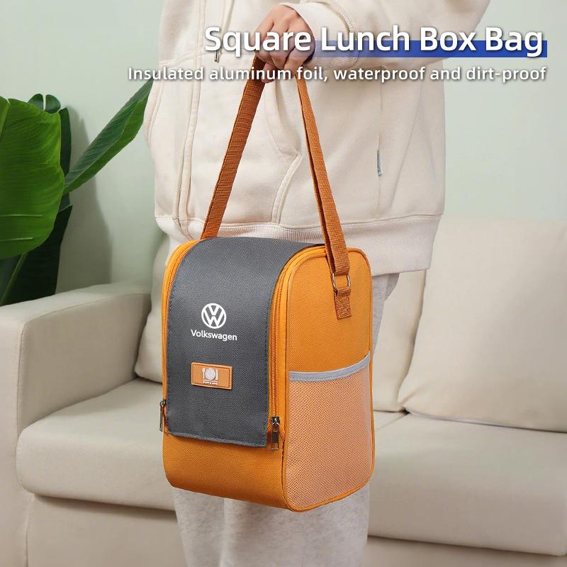 Portable Thermal Lunch Bag Food Box with Shoulder Strap Waterproof For Volkswagen VW Golf Polo Tiguan T5 Passat b6 Jetta Sagitar zr3