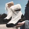 Winter Martin Boots Women's Northeast Outdoor Snow Boots High Boots Cotton Shoes Velvet Leather Surface Non-slip Warm