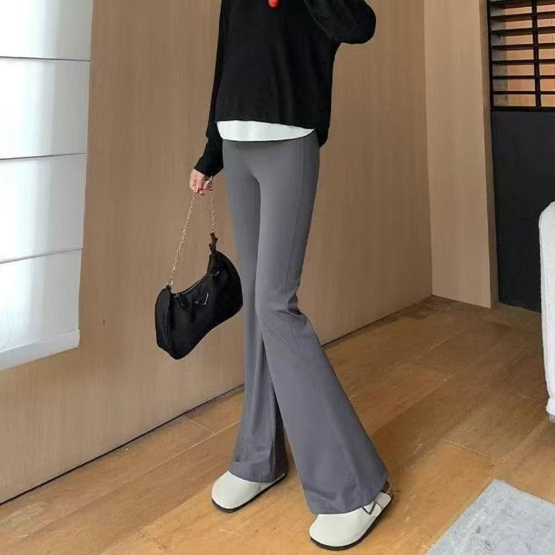 Maternity shark pants, flared pants, spring and autumn outer wear support, casual and thin hip-lifting maternity pants