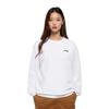 Li Ning Badminton Series Solid Color Logo Pullover Fleece Sweatshirt Unisex Sweatshirt White AWDTD83-2