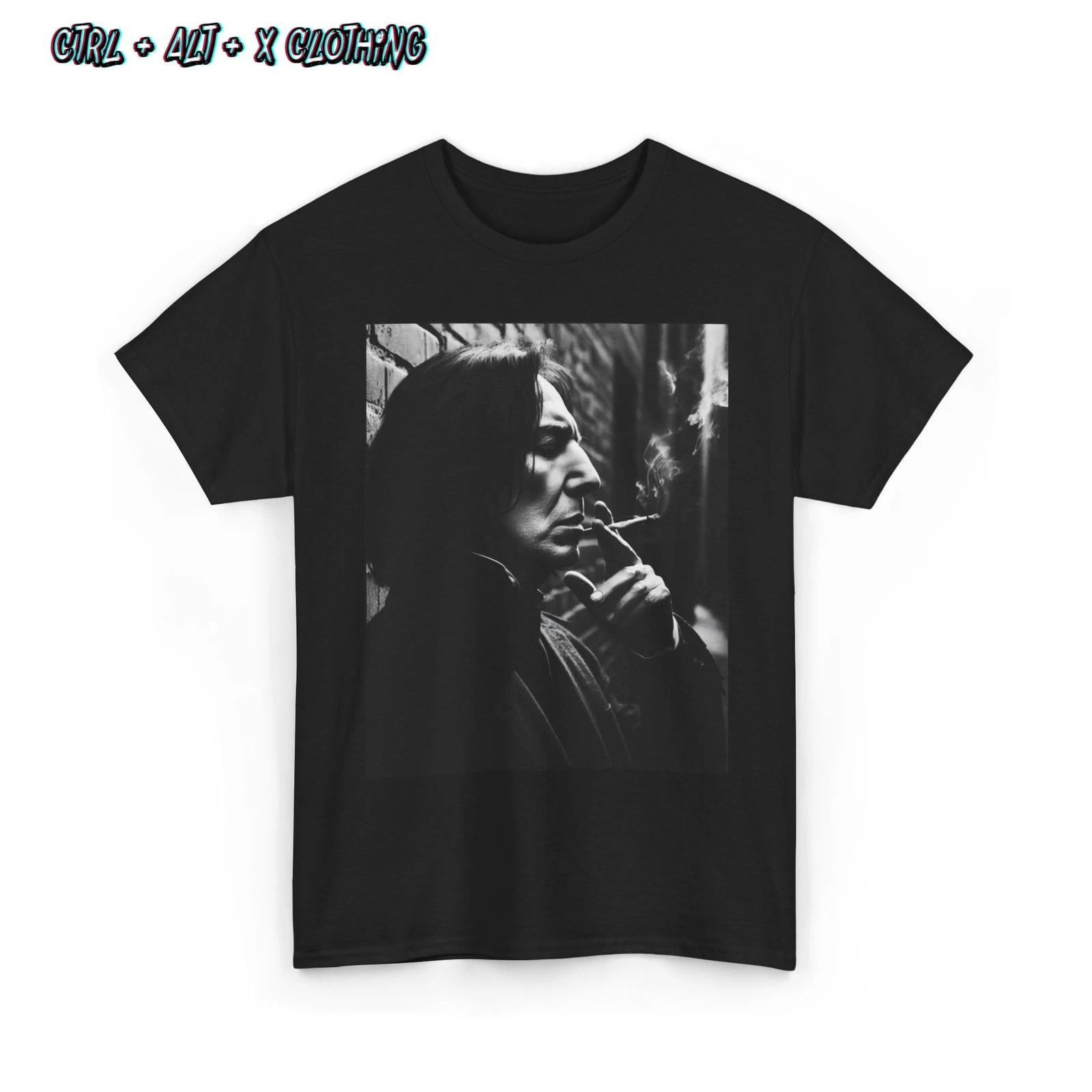 Severus Snape smoking T-Shirt, Harry Potter tee, Hogwarts gift, Wizard shirt, S