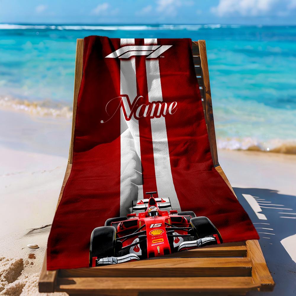 Profilo Team F1 Personalizza il Tuo Nome Telo da Spiaggia Morbido Resistente Asciugatura Rapida Portatile per Nuoto Spiaggia Campeggio Viaggio Accessori da Spiaggia Palestra