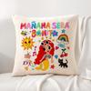 Cartoon Manana Sera K-Karol G Cushion Cover Summer Coolness Linen Fabric Double-Sided Printing Pillow Case Sofa Home Decor Gift
