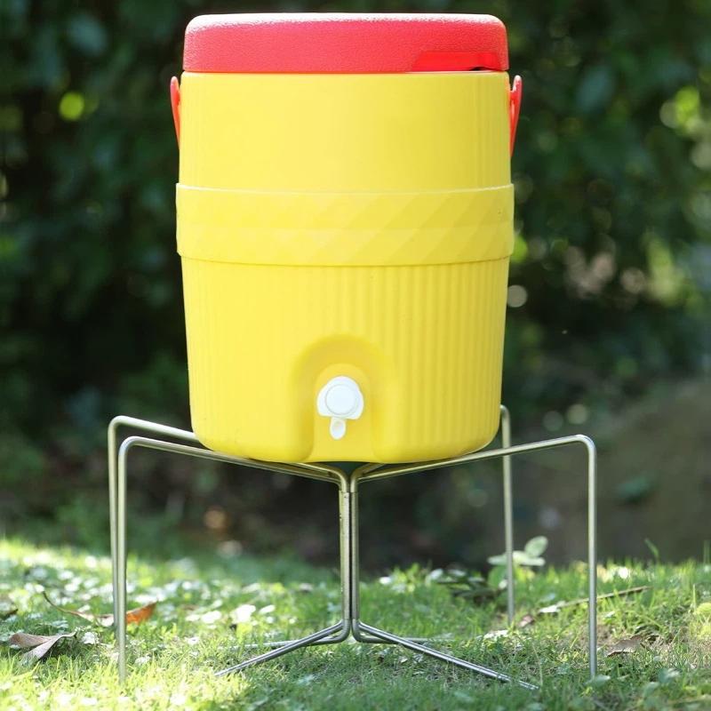 Folding Plastic Cooler Box Stand Portable Ice Box Holder Storage Support Shelf For Outdoor Camping Picnic