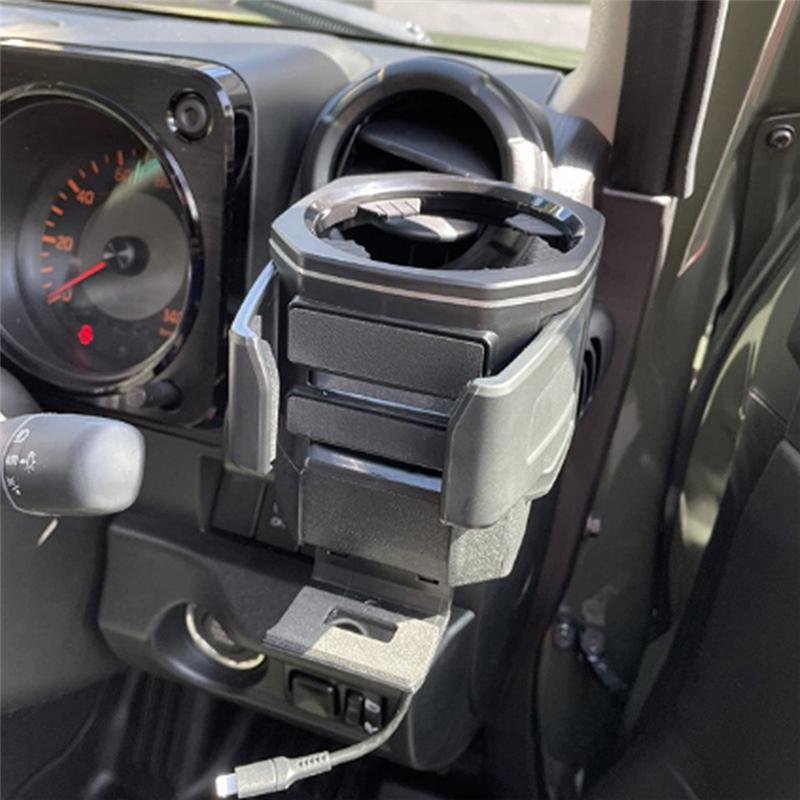 L10A Car Front Cup Handle Drink Phone Holder Organizer Storgae For Suzuki Jimny JB64/JB74 2018 -