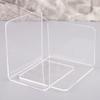2Pcs Clear Acrylic Bookends L-shaped Desk Organizer Desktop Book Holder School S