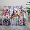 Digital Printed Flannel Blanket Cute Turtle Splicing Soft and Warm Blanket Novelty Gift Family and Friends A Versatile Blanket
