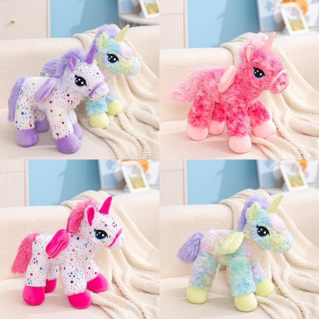 Child Friendly Plush Toy Unicorn Cushion Fluffy Material Bedroom Festival Gift