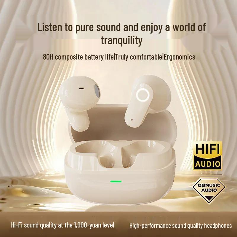 2025 Semi-In-Ear Touch Control Earbuds: Compact, Long Battery Life, Compatible with Android & Apple.