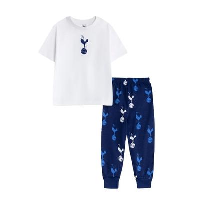 Boys Crest Short-Sleeved Long Pyjama Set